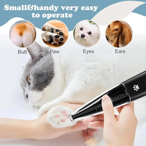 Pet Paw Trimmer With Vacuum Suction Cordless Electric Professional 2