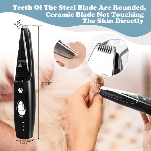 Pet Paw Trimmer With Vacuum Suction Cordless Electric Professional 2