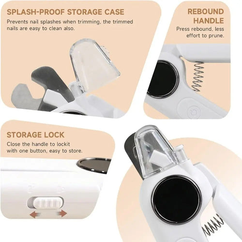 2-in-1 Dog Cat Nail tool Ultra Quiet with Splash Guard Dog Cat Nail